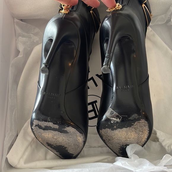 Balmain Leather Booties - Picture 4 of 5